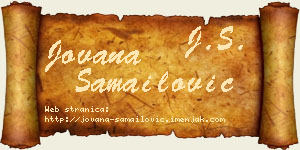 Jovana Samailović vizit kartica